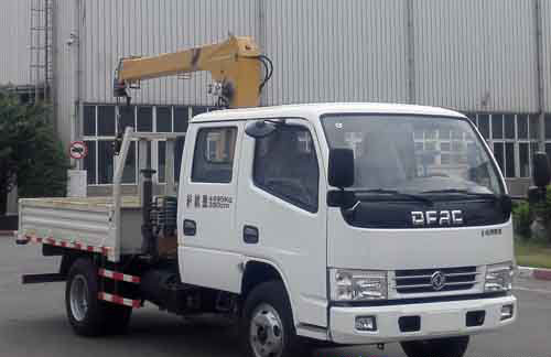 3.2噸雙排東風(fēng)多利卡隨車吊(藍(lán)牌)圖片展示3